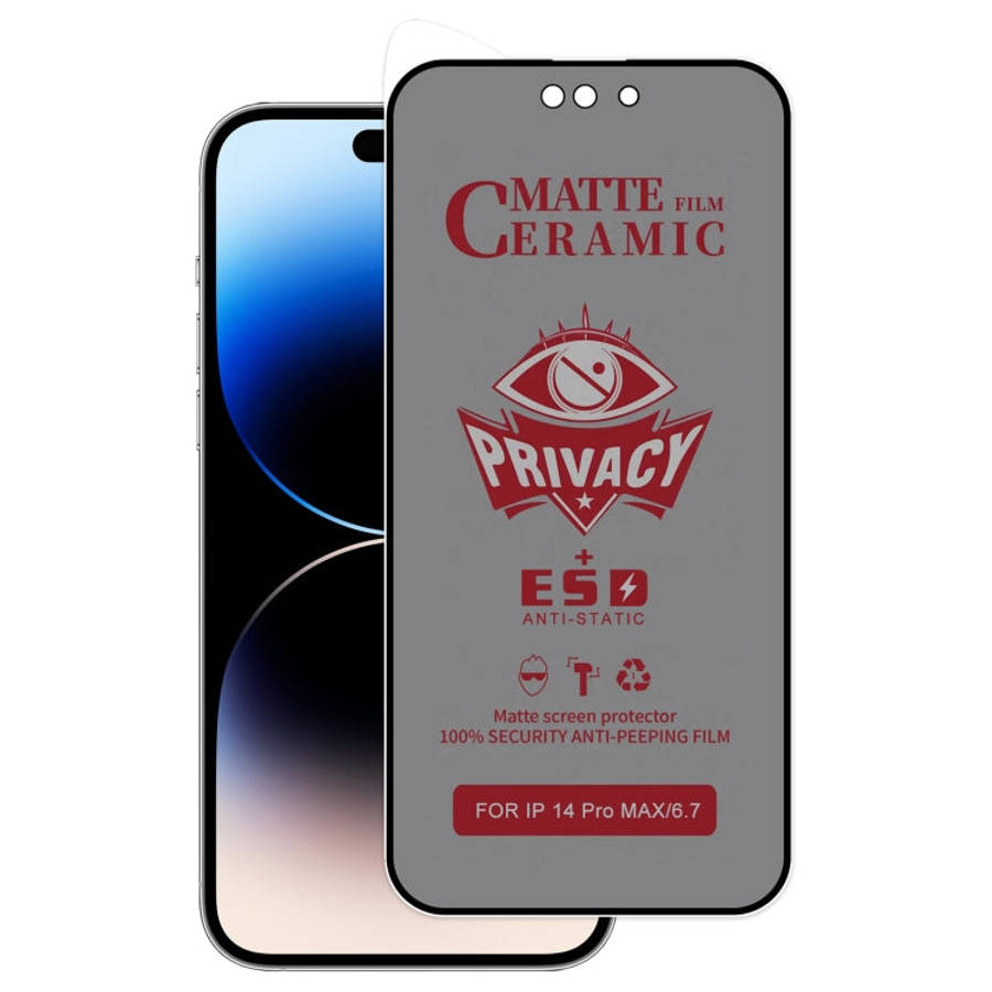 Full Coverage Frosted Privacy Ceramic Film, For iPhone 17e / 16e / 14 / 13 Pro / 13, For iPhone 1...
