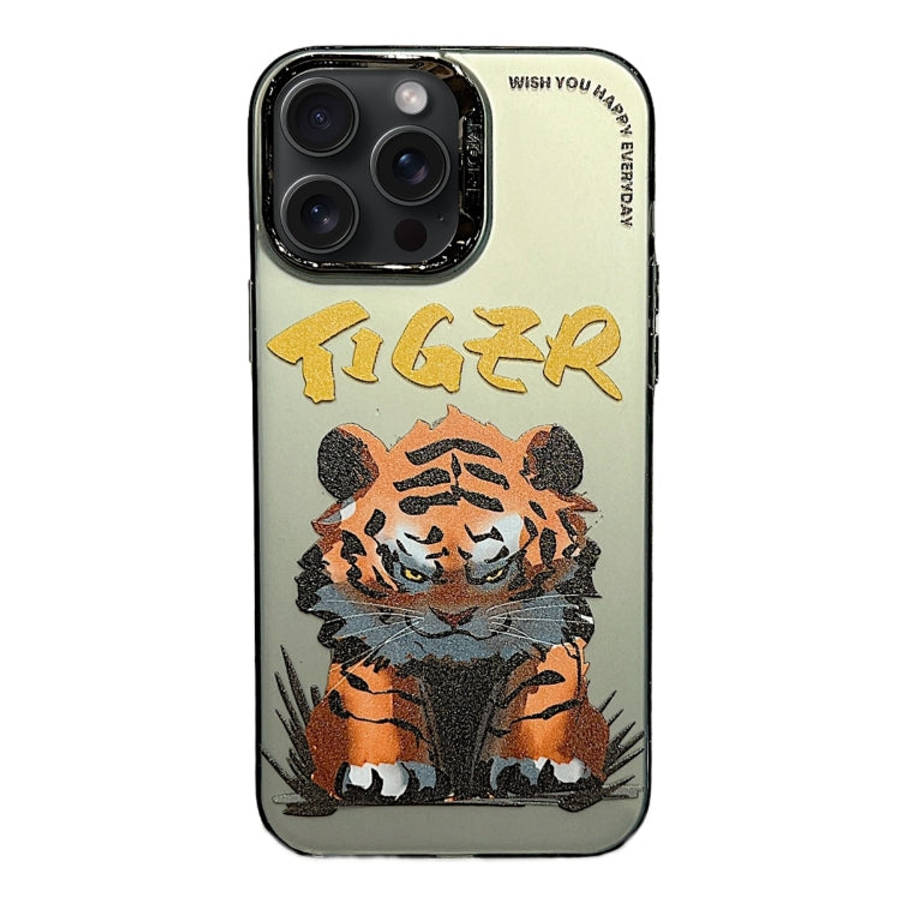 Electroplated Lens Ring Cartoon Animal Phone Case, For iPhone 15 Pro Max, For iPhone 15 Pro, For ...