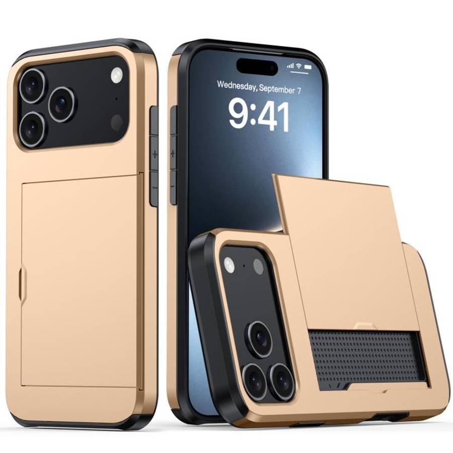 Shockproof Armor Phone Case with Card Slot, For iPhone 18, For iPhone 18 Pro, For iPhone 18 Pro M...