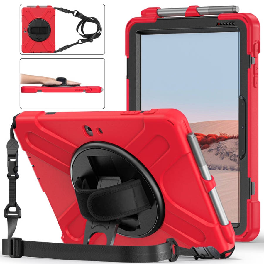 Shockproof Colorful Silicone + PC Protective Case with Holder & Shoulder Strap & Hand Strap & Pen...