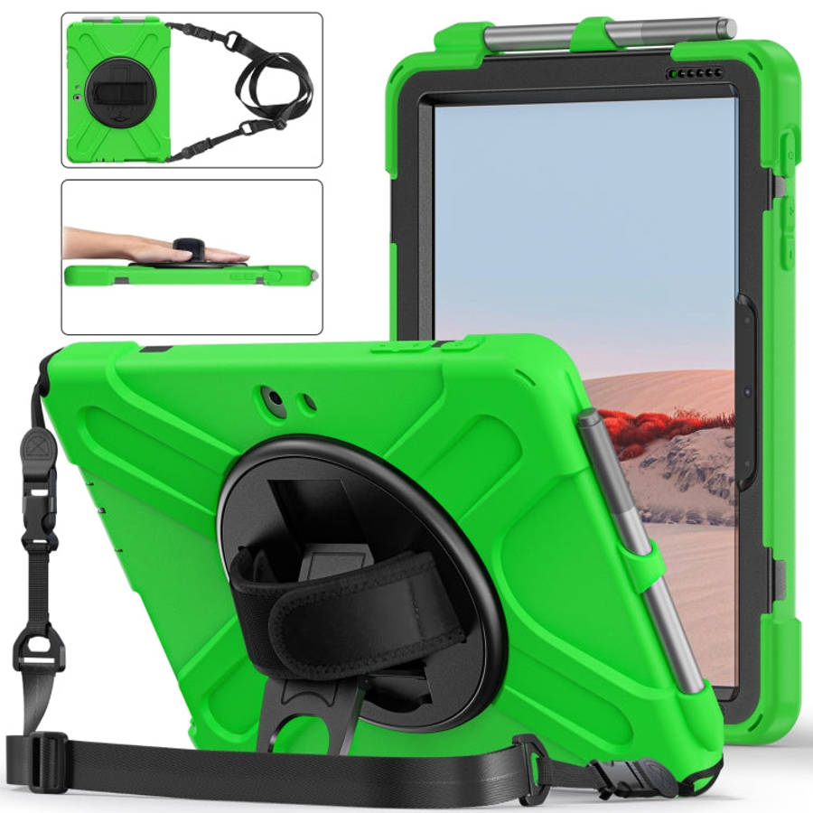 Shockproof Colorful Silicone + PC Protective Case with Holder & Shoulder Strap & Hand Strap & Pen...