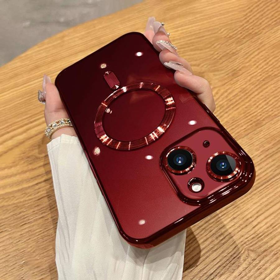 Electroplating MagSafe Phone Case, For iPhone 15, For iPhone 14 Plus, For iPhone 14, For iPhone 1...