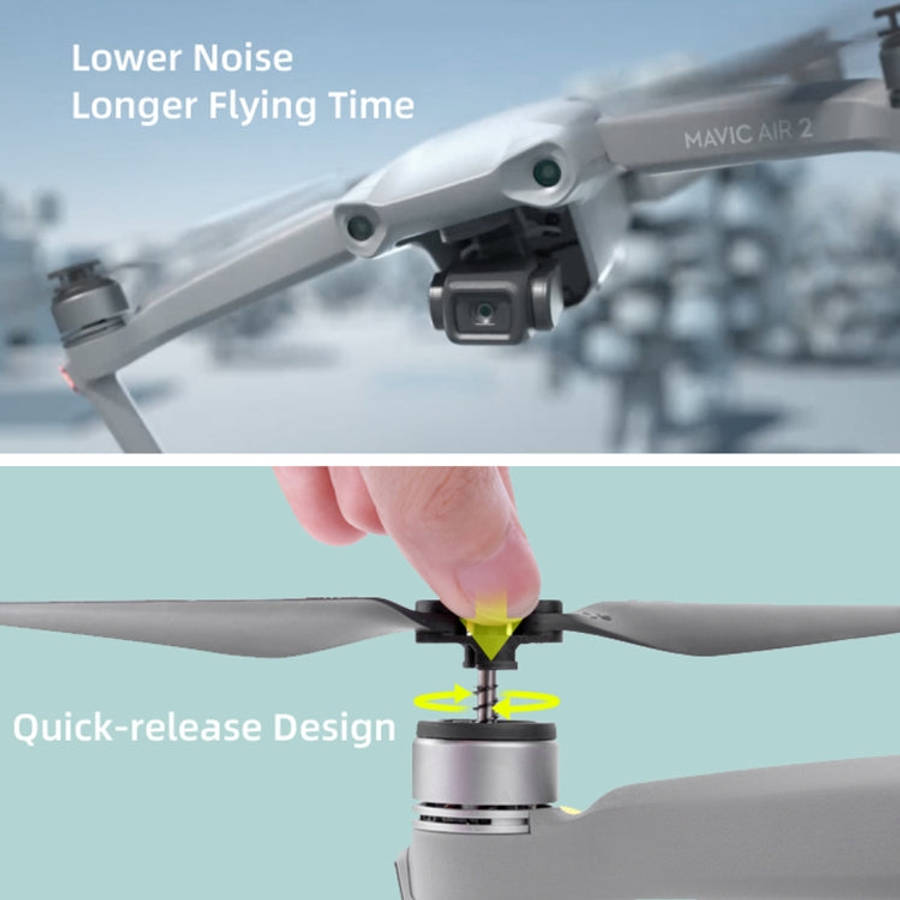 Sunnylife 7238F-1 For DJI Mavic Air 2 Low Noise Quick-release Propellers, For DJI Mavic Air 2 Gol...