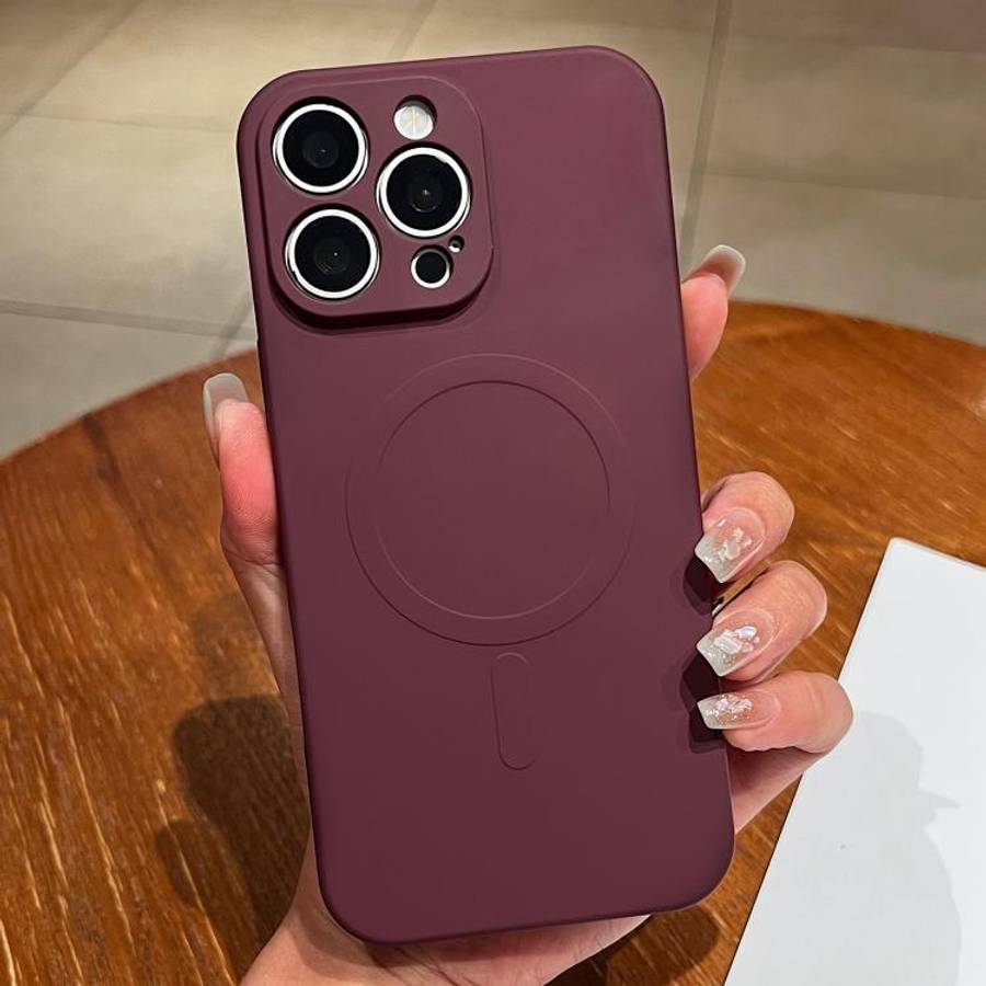 Solid Color Liquid Silicone MagSafe Magnetic Phone Case, For iPhone 12 Pro Max, For iPhone 12 Pro...