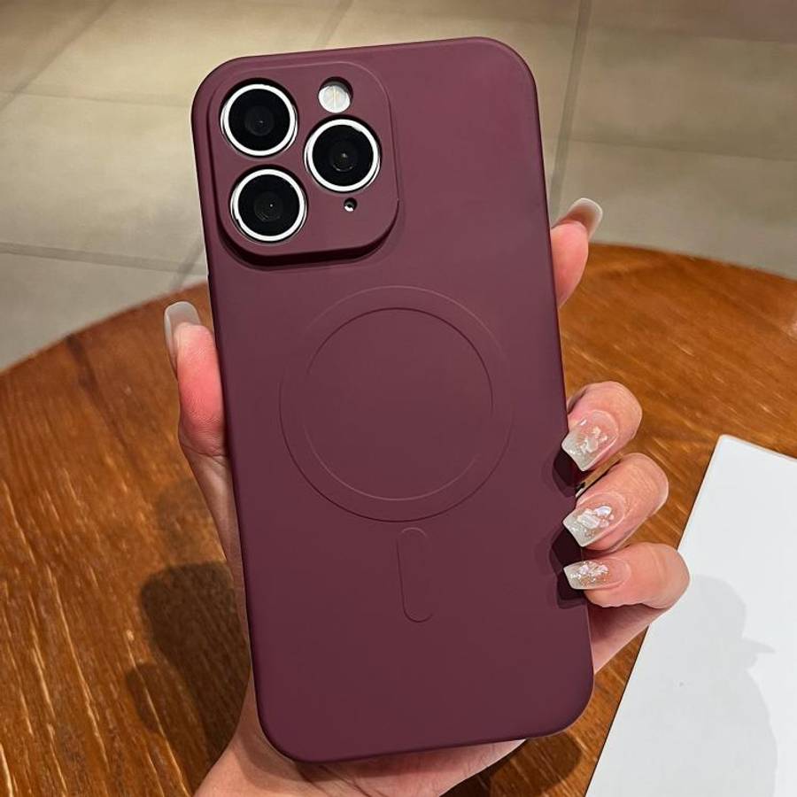 Solid Color Liquid Silicone MagSafe Magnetic Phone Case, For iPhone 12 Pro Max, For iPhone 12 Pro...