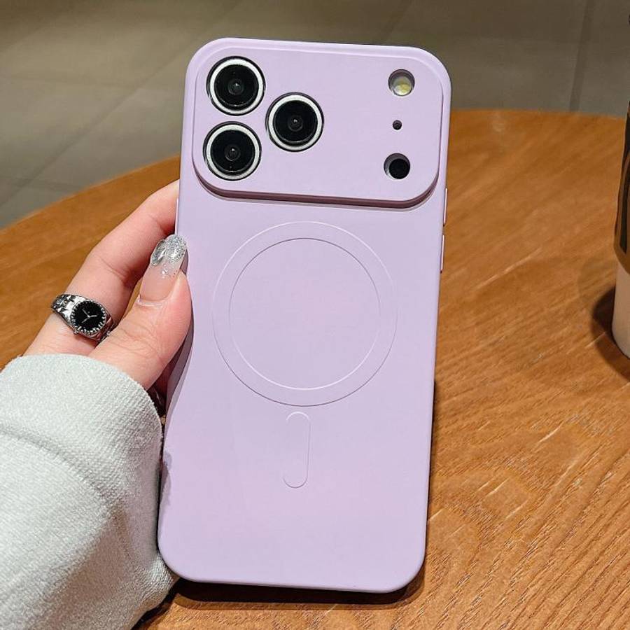 Solid Color Liquid Silicone MagSafe Magnetic Phone Case, For iPhone 17e / 16e, For iPhone 17 Pro ...