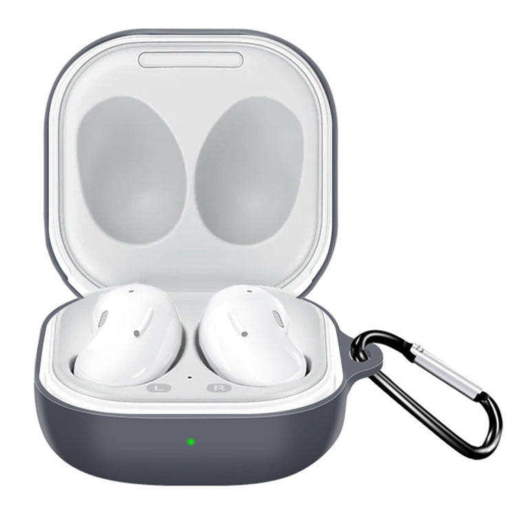 For Samsung Galaxy Buds Live Solid Color Anti-fall Earphone Protective Case with Hook