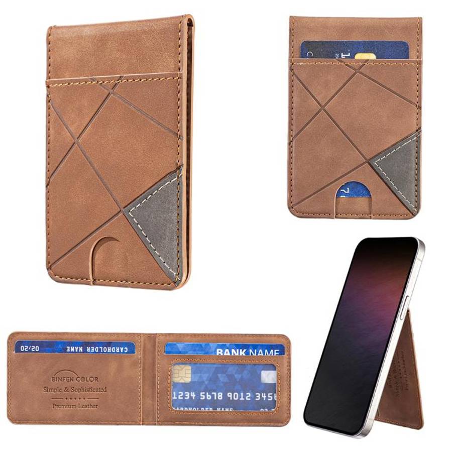 Prismatic Leather Vertical Magnetic Wallet Card Bag Case