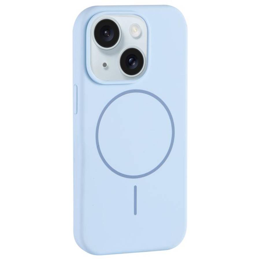 Large Hole Camera MagSafe Liquid Silicone Full Coverage Phone Case, For iPhone 15 Pro Max, For iP...