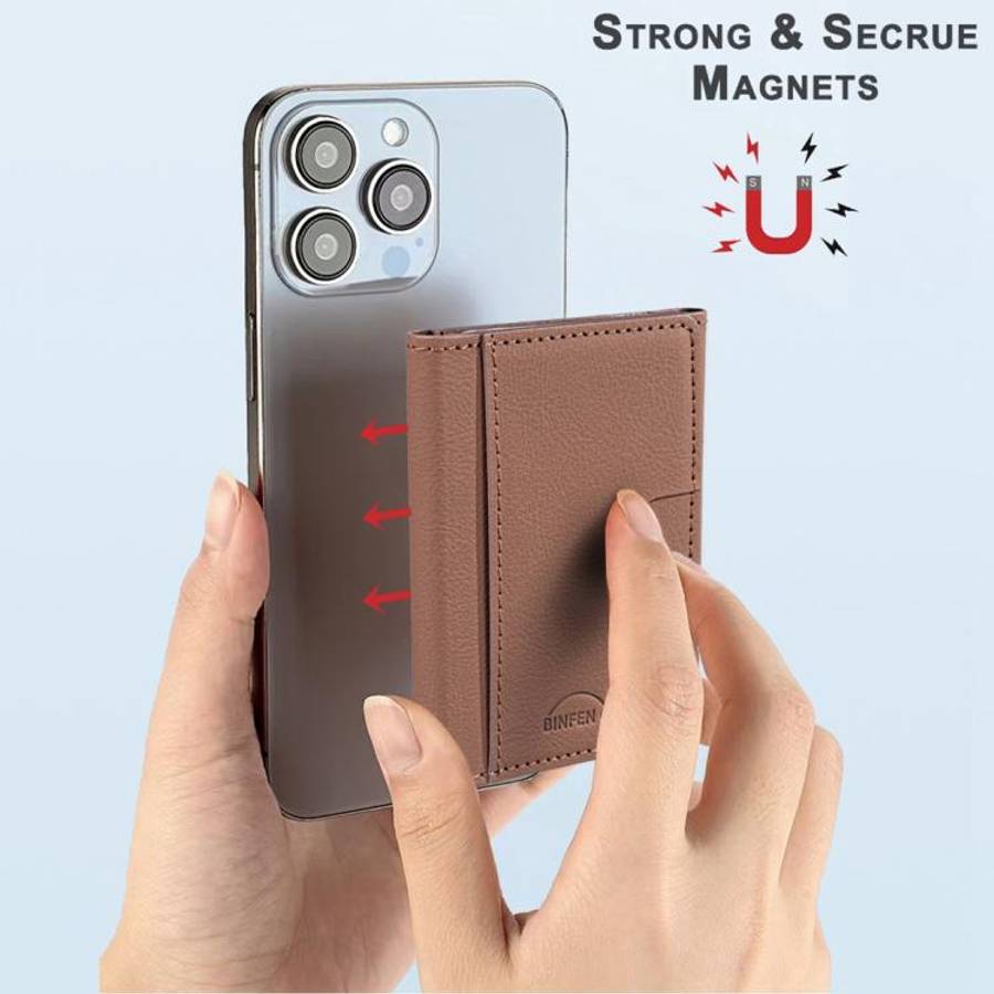 Solid Color Leather Horizontal Magnetic Wallet Card Bag Case