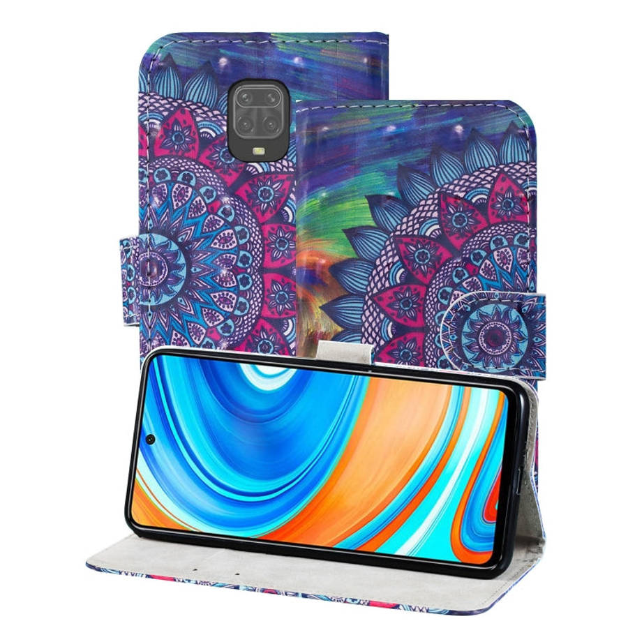 3D Painting Pattern Coloured Drawing Horizontal Flip PU Leather Case with Holder & Card Slots & W...