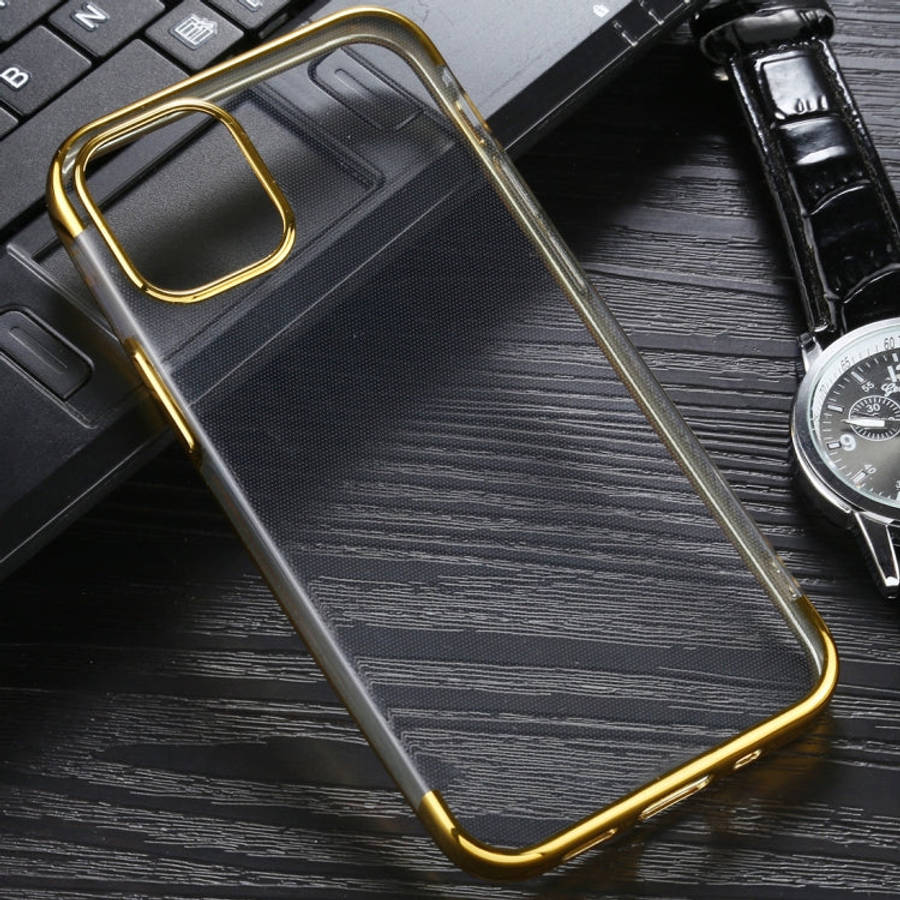 Three Stage Electroplating TPU Protective Soft Case, For iPhone 12 Pro Max