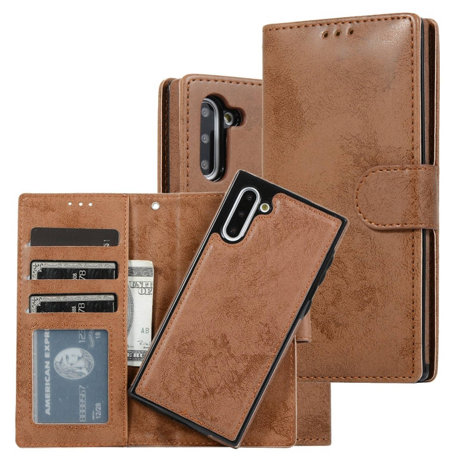 Retro 2 in 1 Detachable Magnetic Horizontal Flip TPU + PU Leather Case with Holder & Card Slots &...