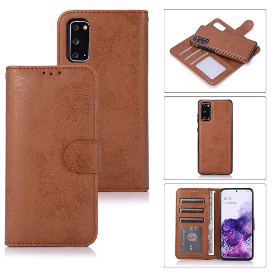 Retro 2 in 1 Detachable Magnetic Horizontal Flip TPU + PU Leather Case with Holder & Card Slots &...