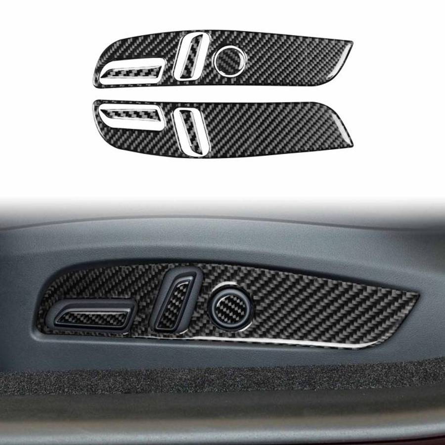 For Tesla Model 3 2023- 7pcs/Set Carbon Fiber Car Seat Adjustment Panel Decorative Sticker, 7pcs/...