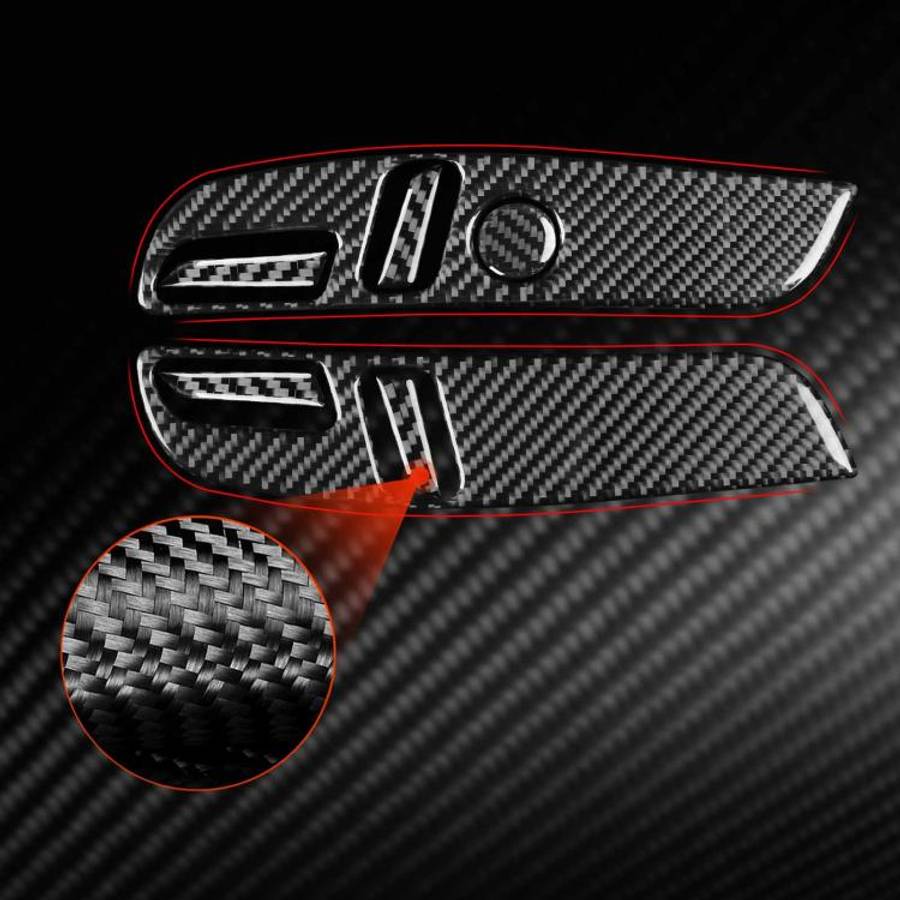 For Tesla Model 3 2023- 7pcs/Set Carbon Fiber Car Seat Adjustment Panel Decorative Sticker, 7pcs/...