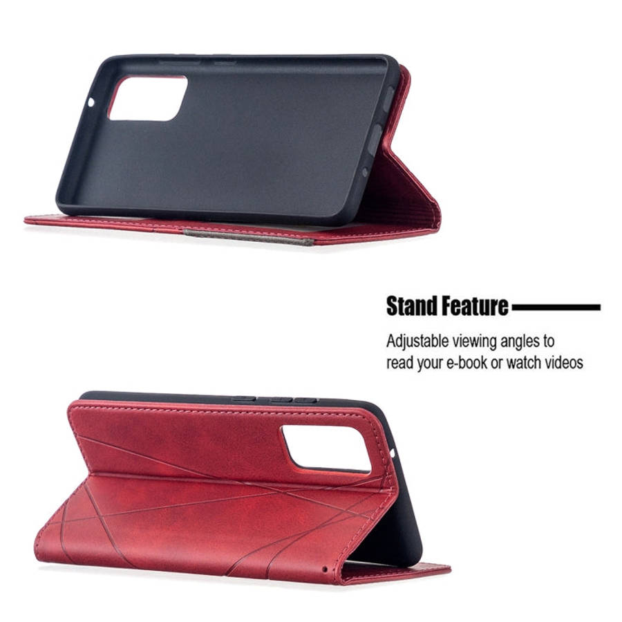 Rhombus Texture Horizontal Flip Magnetic Leather Case with Holder & Card Slots, For Galaxy S20 FE...