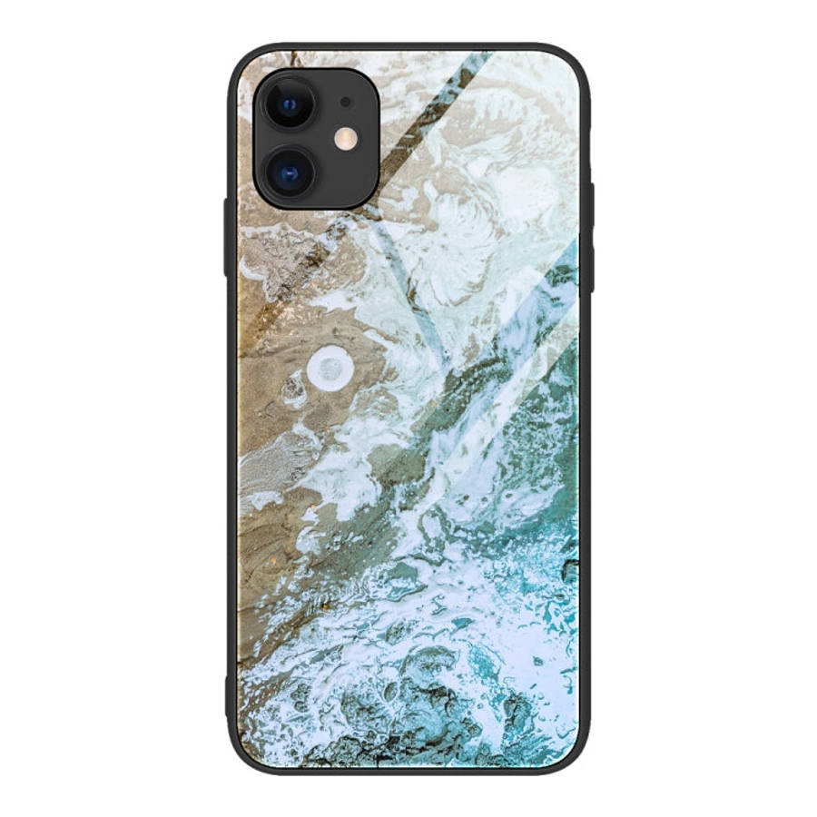 Marble Pattern Glass Protective Case, For iPhone 12 mini, For iPhone 12 Pro Max, For iPhone 11 Pr...