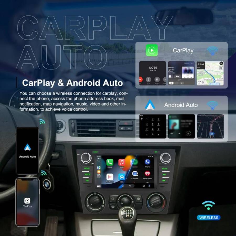 For BMW 3 Series E90 Android 15 7 inch Car CarPlay Car Navigation Reversing Image Integrated Mach...