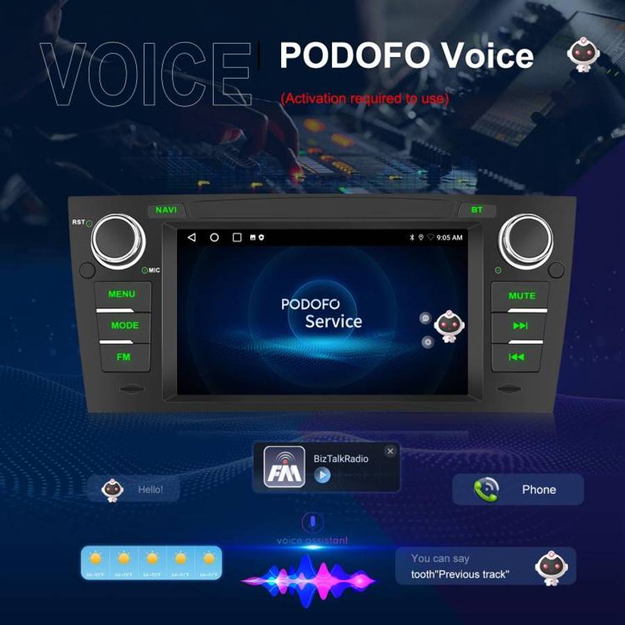 For BMW 3 Series E90 Android 15 7 inch Car CarPlay Car Navigation Reversing Image Integrated Mach...