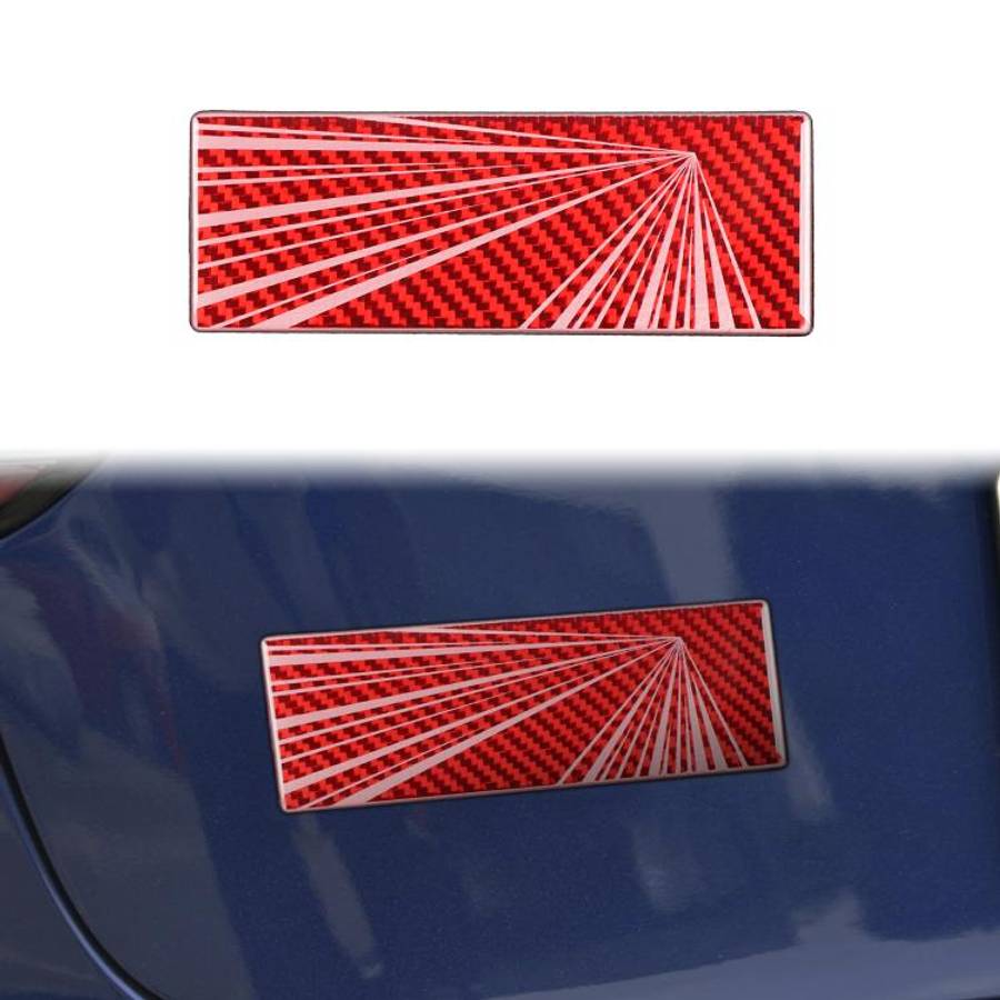 Car Tail Carbon Fiber Decorative Sticker, A, B