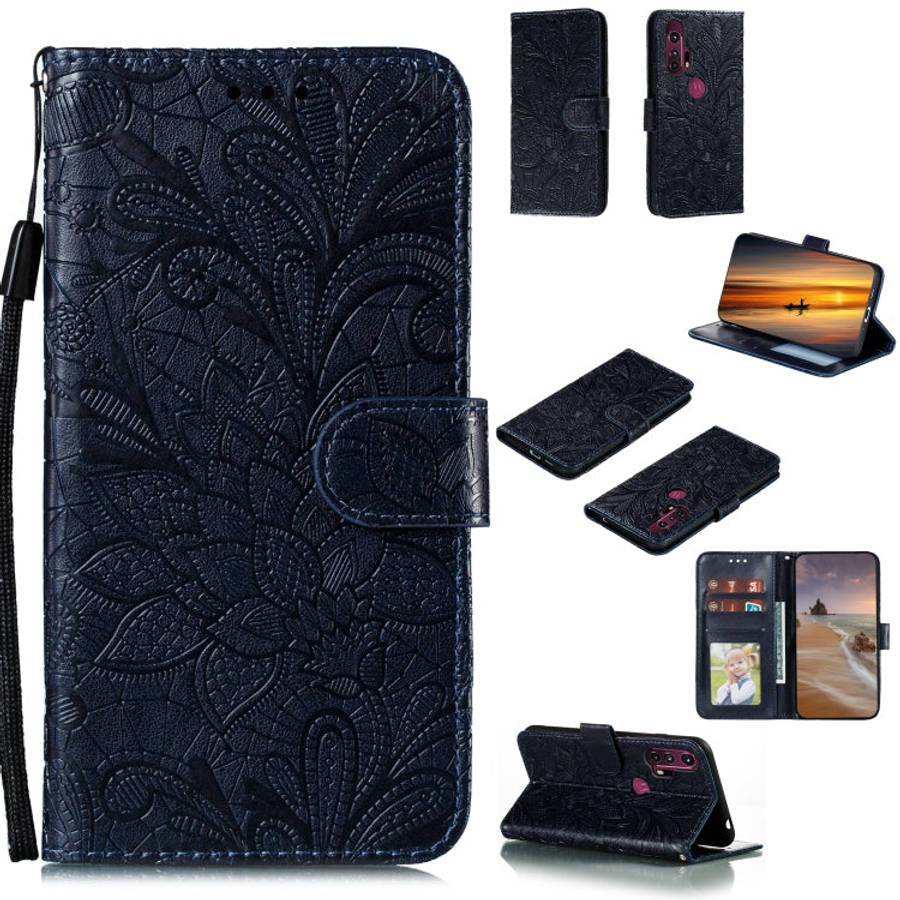 Lace Flower Horizontal Flip Leather Case with Holder & Card Slots & Wallet & Photo Frame, For LG ...