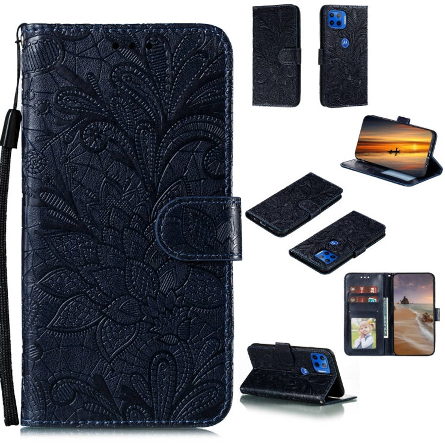 Lace Flower Horizontal Flip Leather Case with Holder & Card Slots & Wallet & Photo Frame, For LG ...