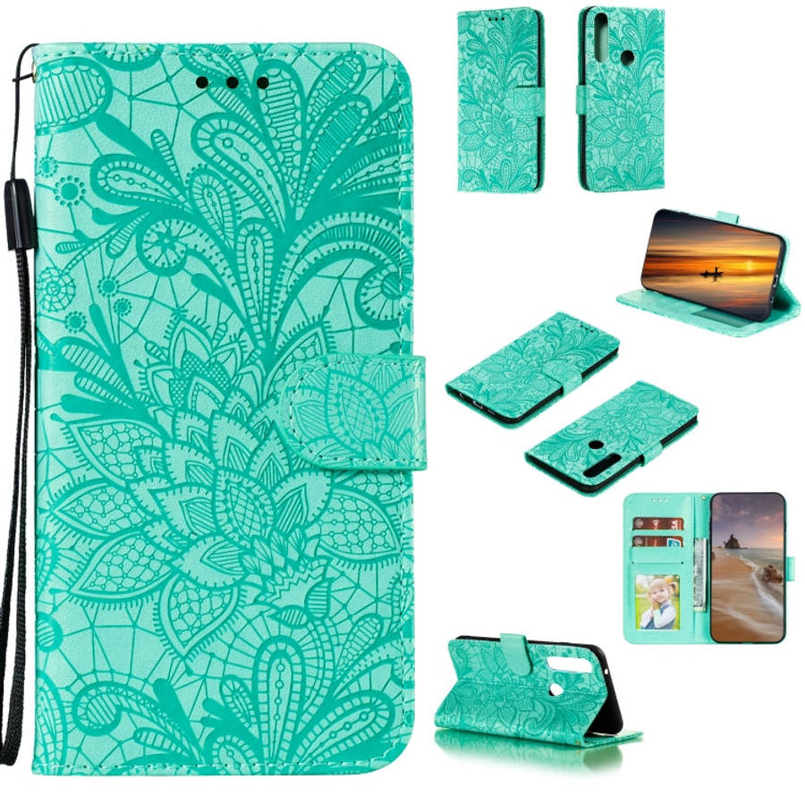 Lace Flower Horizontal Flip Leather Case with Holder & Card Slots & Wallet & Photo Frame, For LG ...