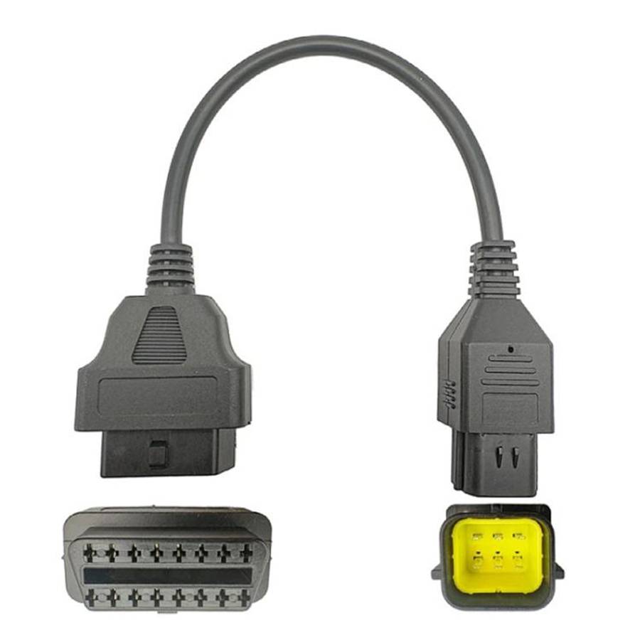 6 Pin to 16 Pin Motorcycle OBD2 Converter Cable Diagnostic Cable, For Husqvarna