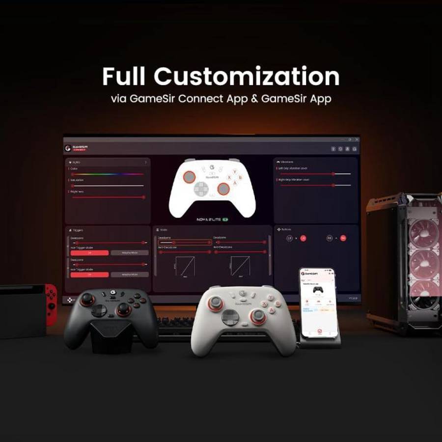 GameSir Nova 2 Lite Tri-Mode Wireless Game Controller for Switch / Steam / PC / iOS / Android, No...