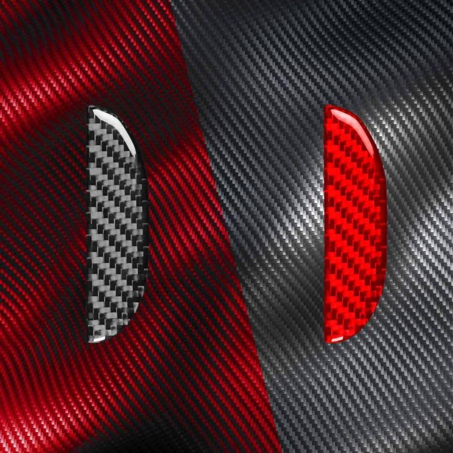 Carbon Fiber Car Passenger Seat Storage Box Handle Decorative Sticker for SEAT Leon 2005-2012, Le...