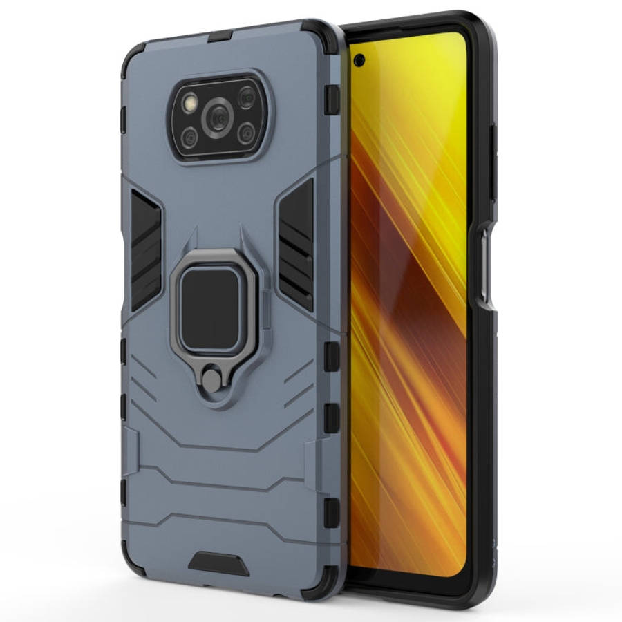 PC + TPU Shockproof Protective Case with Magnetic Ring Holder, For Xiaomi Poco X3 NFC, For OnePlu...