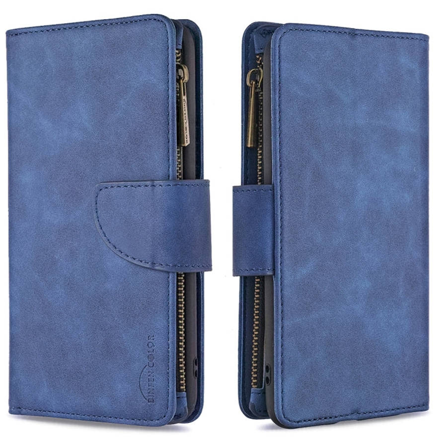 Skin Feel Detachable Magnetic Zipper Horizontal Flip PU Leather Case with Multi-Card Slots & Hold...