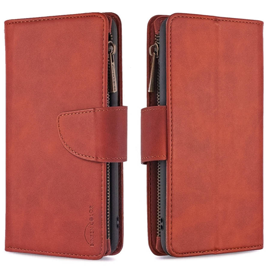 Skin Feel Detachable Magnetic Zipper Horizontal Flip PU Leather Case with Multi-Card Slots & Hold...