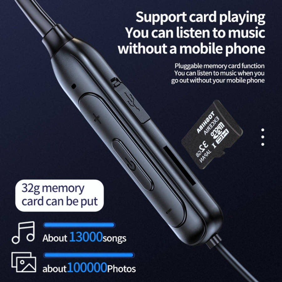 M60 8D Surround Sound Wireless Neck-mounted 5.1 Bluetooth Earphone Support TF Card MP3 Mode