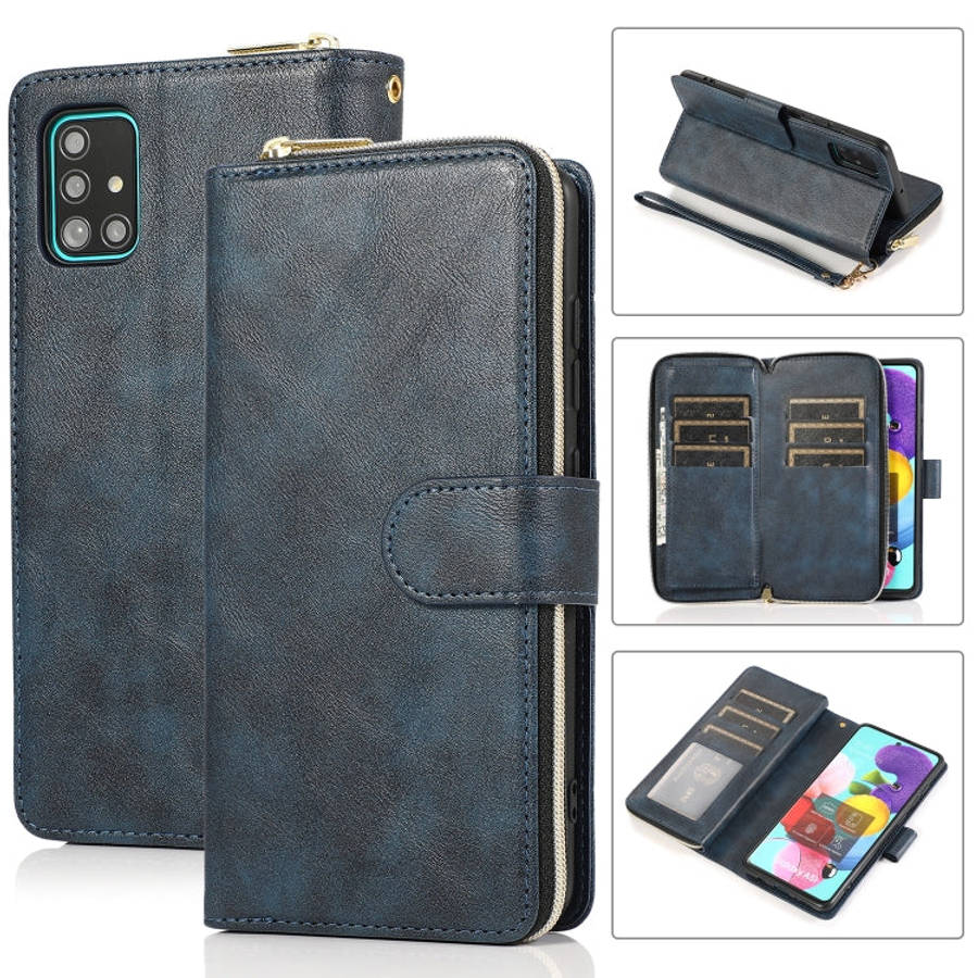 Zipper Wallet Bag Horizontal Flip PU Leather Case with Holder & 9 Card Slots & Wallet & Lanyard &...