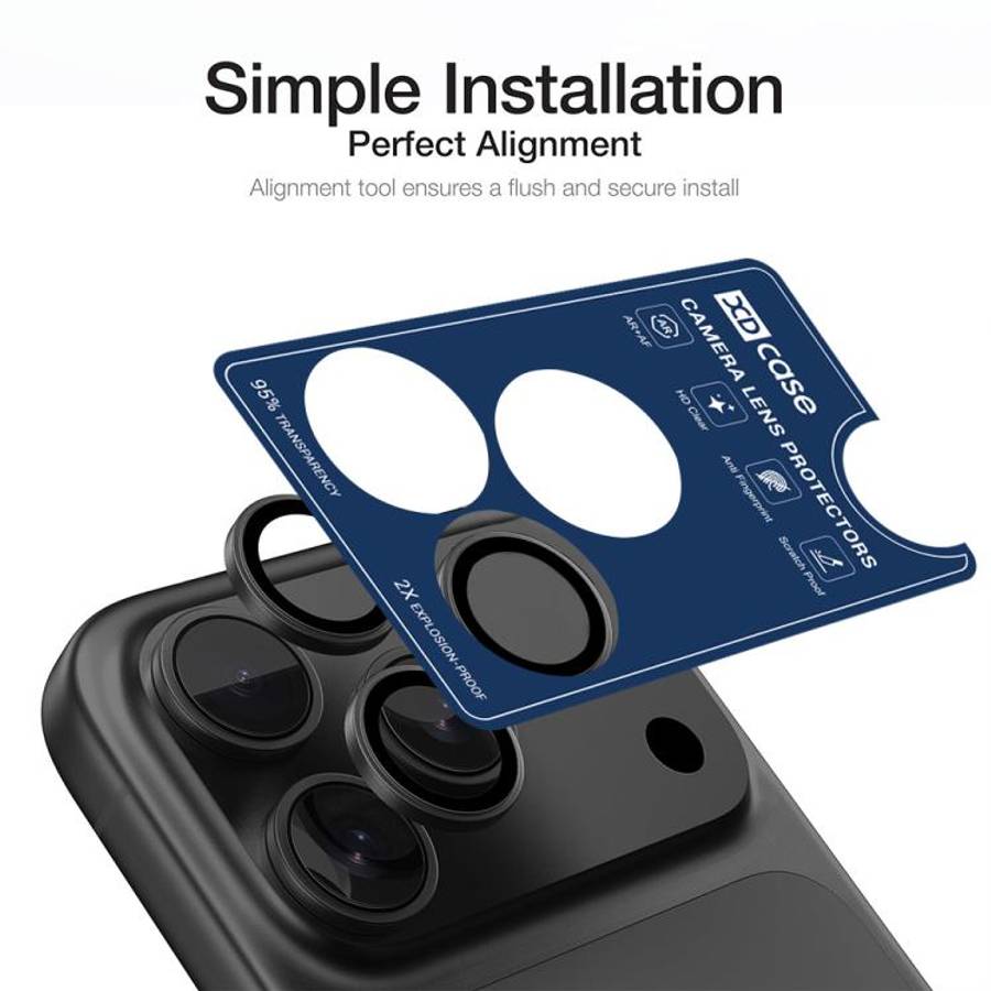 XDcase AF + AR Hawkeye Camera Lens Protector with Alignment Tool, For iPhone 17 Pro Max, For iPho...