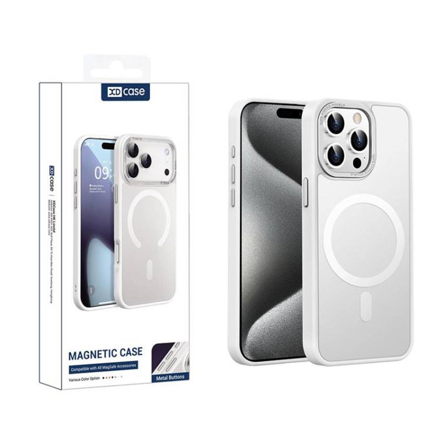 XDcase Metal Lens Frame Skin Feel Magnetic Phone Case, For iPhone 16 Pro Max, For iPhone 16 Pro, ...
