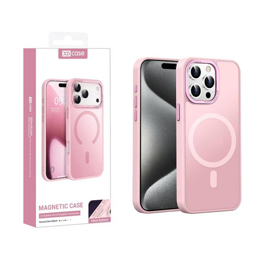 XDcase Metal Lens Frame Skin Feel Magnetic Phone Case, For iPhone 16 Pro Max, For iPhone 16 Pro, ...