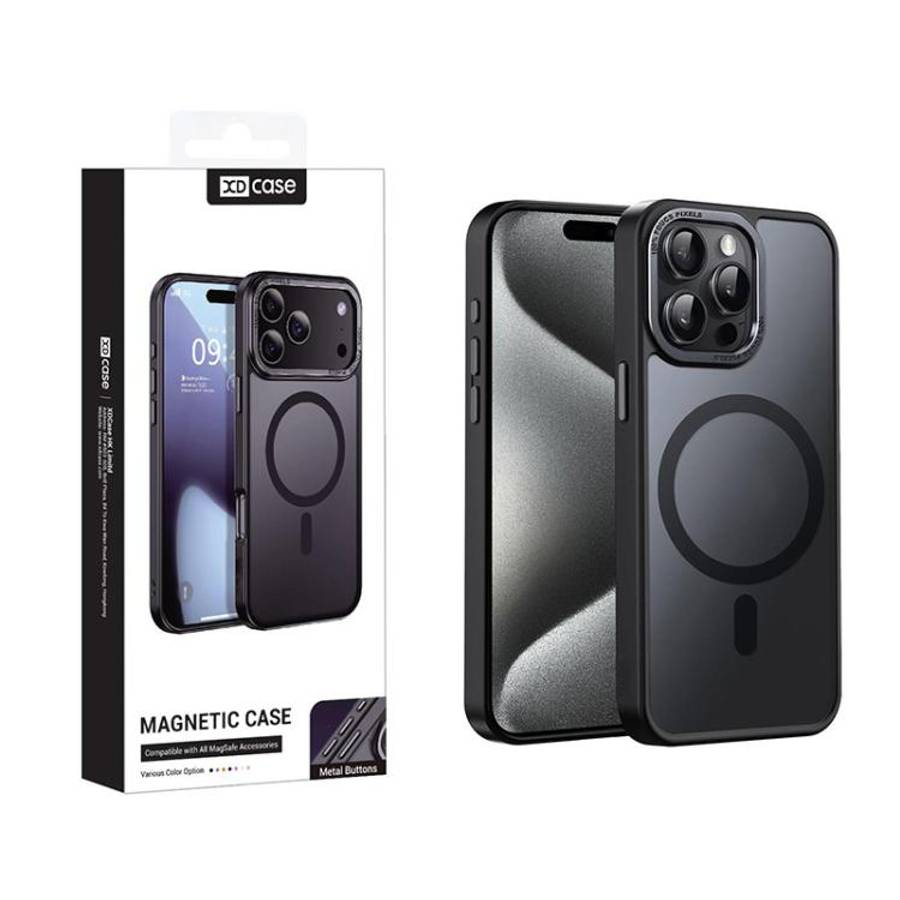 XDcase Metal Lens Frame Skin Feel Magnetic Phone Case, For iPhone 16 Pro Max, For iPhone 16 Pro, ...