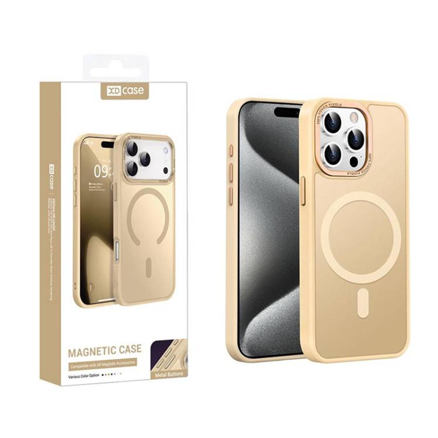 XDcase Metal Lens Frame Skin Feel Magnetic Phone Case, For iPhone 16 Pro Max, For iPhone 16 Pro, ...
