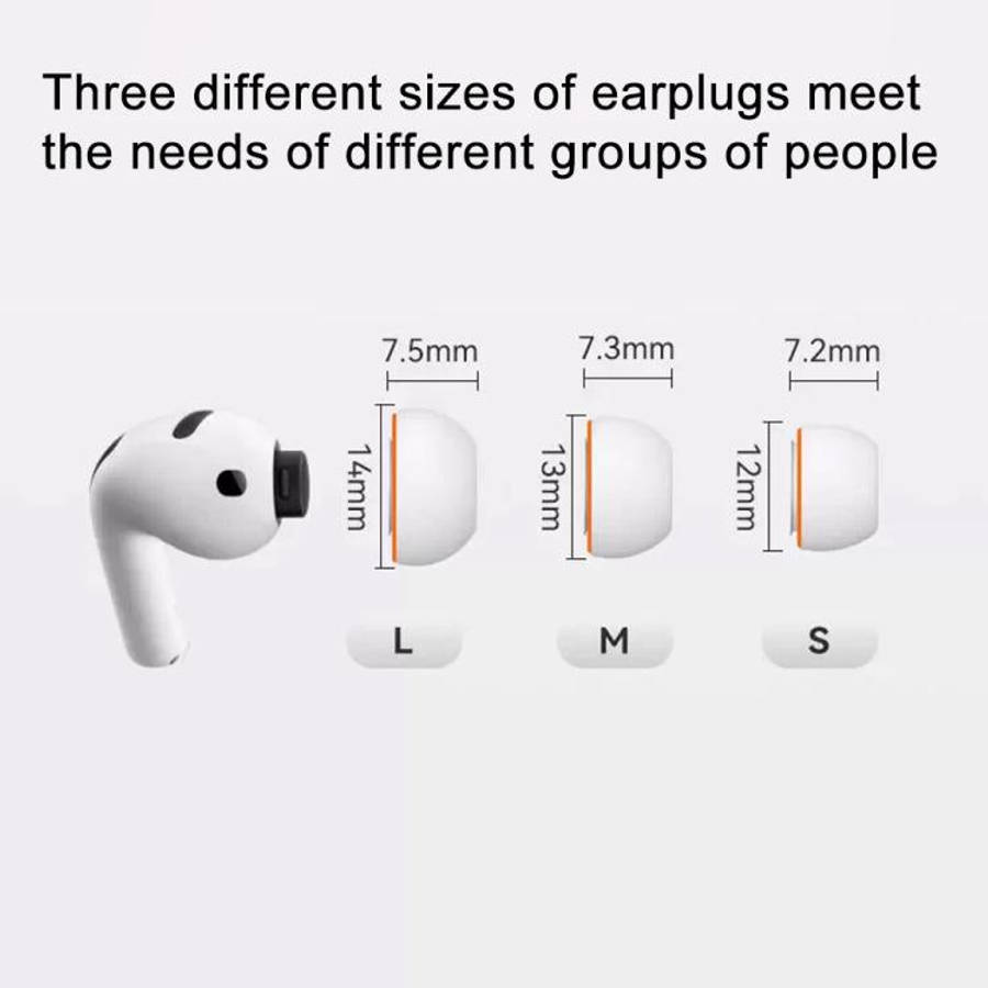 XDcase 3 Pairs Replacement Silicone Sponge Ear Tips, S/M/L Size, 3 Pairs S/M/L Size(White Orange)...