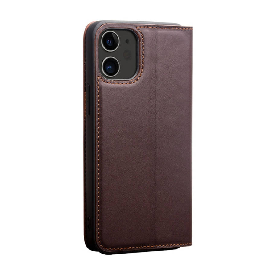 QIALINO Business Horizontal Flip Leather Case with Holder & Card Slots & Wallet, For iPhone 12 mi...