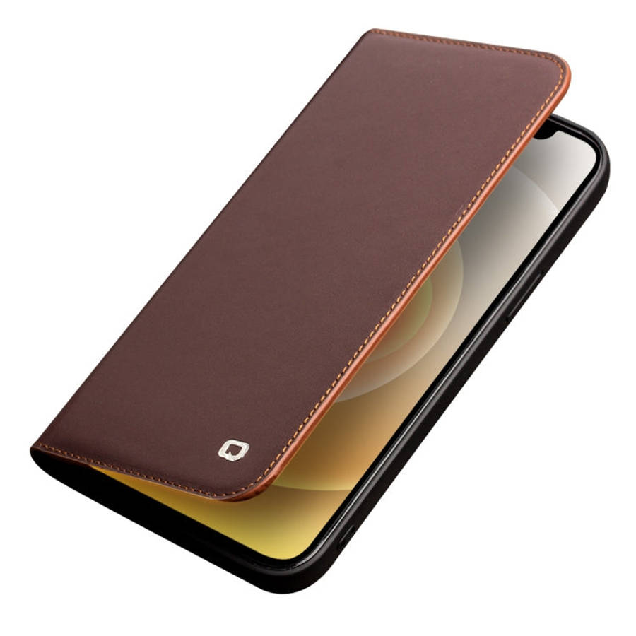QIALINO Business Horizontal Flip Leather Case with Holder & Card Slots & Wallet, For iPhone 12 mi...