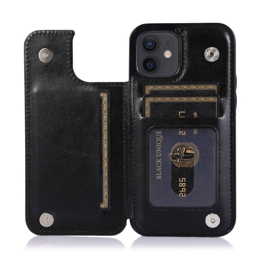 Shockproof PU + TPU Leather Case with Card Slots & Holder & Photo Frame & Wallet, For iPhone 12 m...