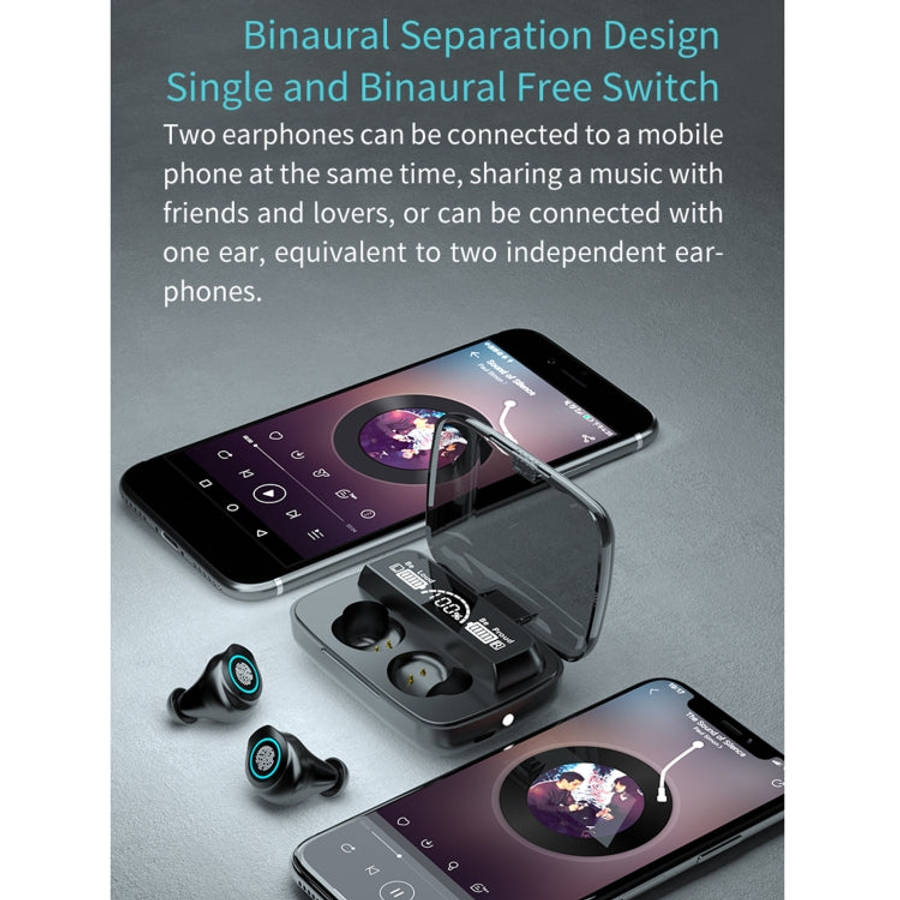 M17 Bluetooth 5.1 LED Display Screen Touch Waterproof Wireless Bluetooth Earphone with Charging B...