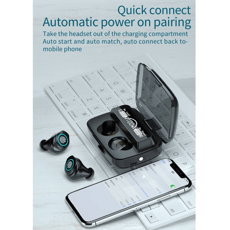 M17 Bluetooth 5.1 LED Display Screen Touch Waterproof Wireless Bluetooth Earphone with Charging B...