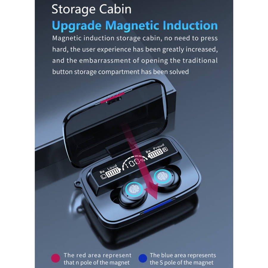 M17 Bluetooth 5.1 LED Display Screen Touch Waterproof Wireless Bluetooth Earphone with Charging B...
