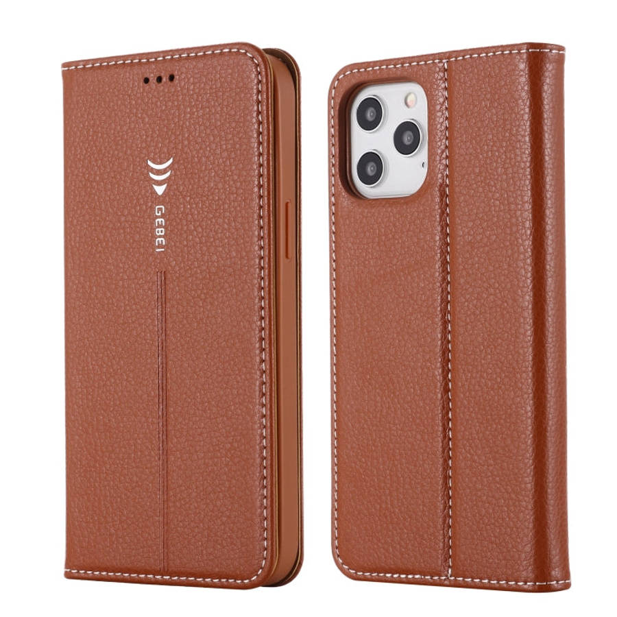 GEBEI PU+TPU Horizontal Flip Protective Case with Holder & Card Slots, For iPhone 12 / 12 Pro, Fo...