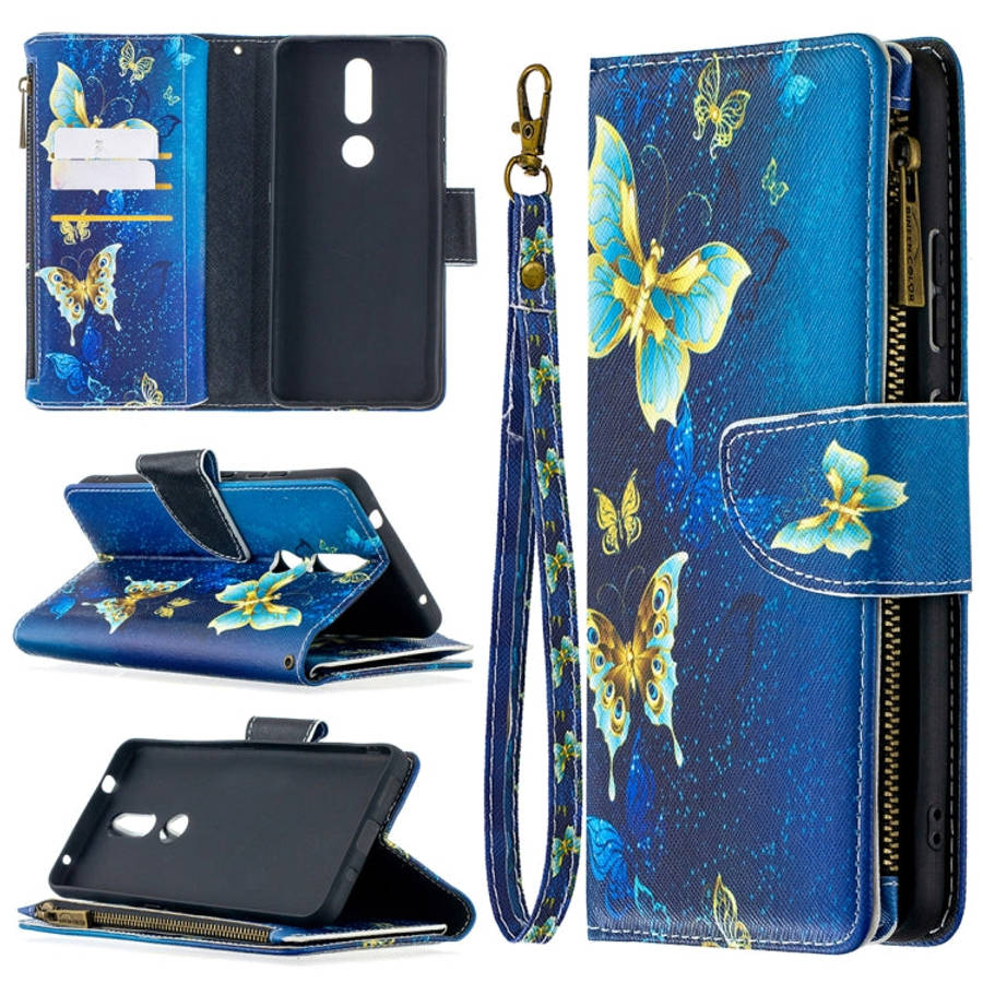 Colored Drawing Pattern Zipper Horizontal Flip Leather Case with Holder & Card Slots & Wallet, Fo...